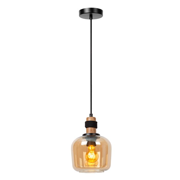 Amberkleurige hanglamp retro, Ilona