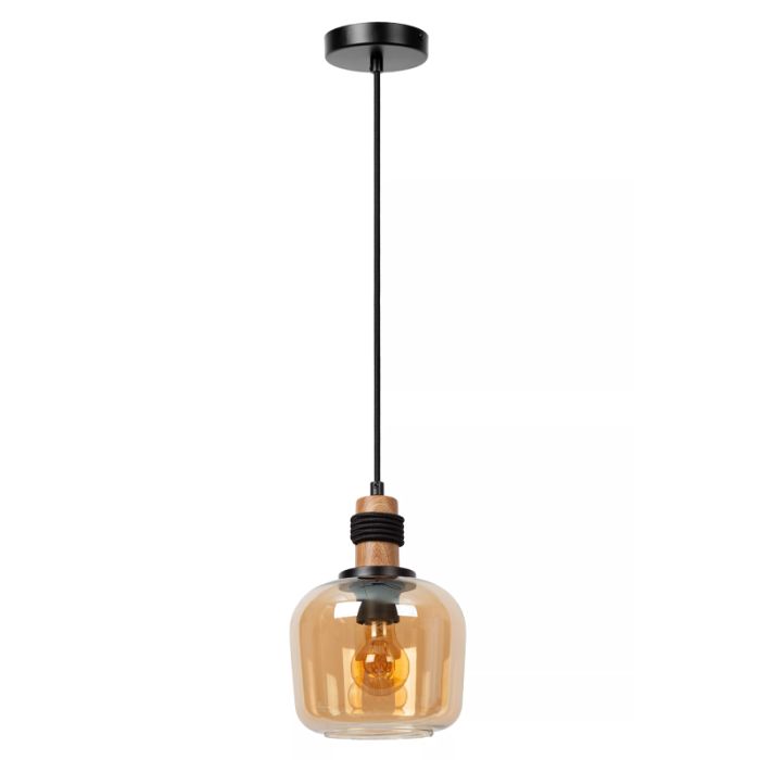 Amberkleurige hanglamp retro, Ilona