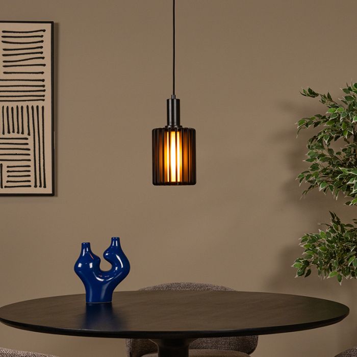 Zwarte hanglamp modern, Lambres
