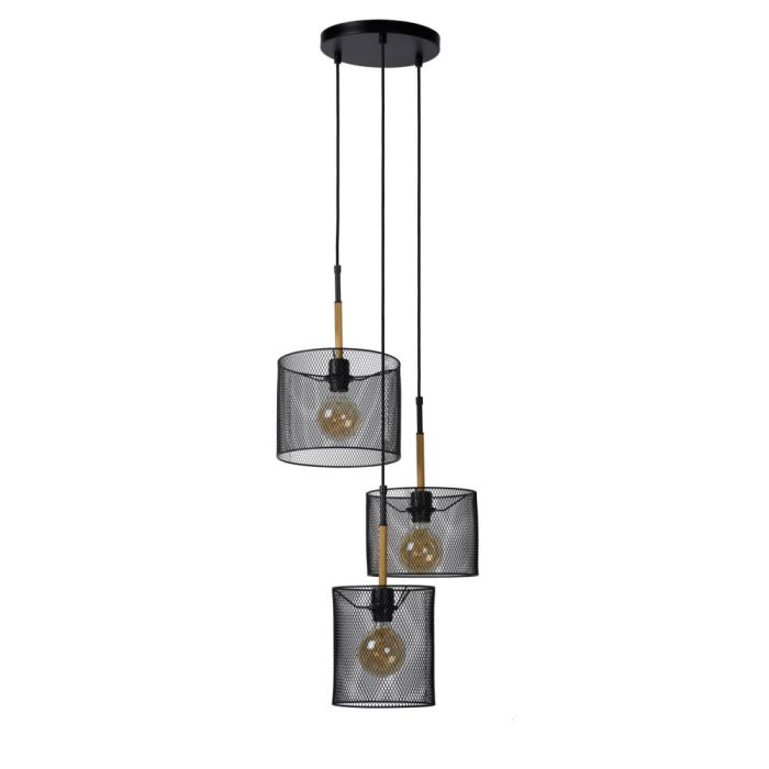 Zwarte hanglamp Baskett, staal