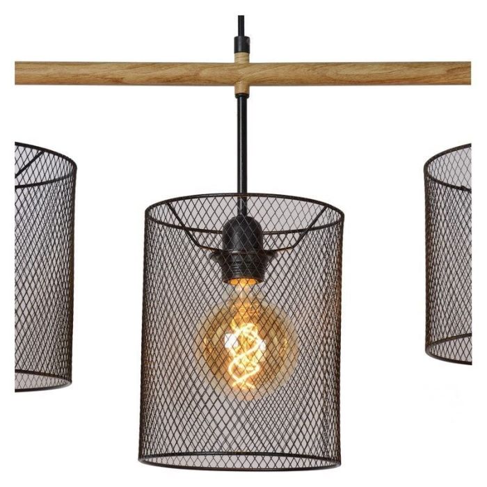Zwarte hanglamp Baskett, Rond