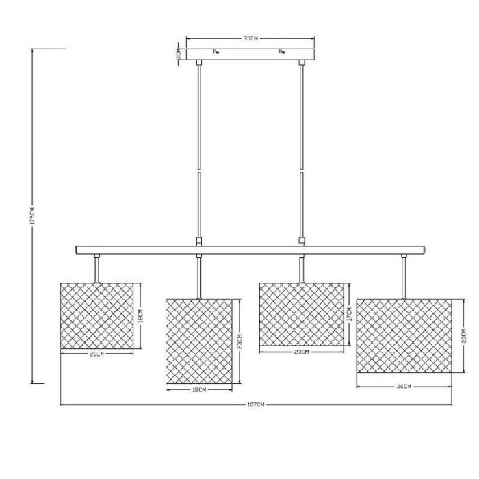 Zwarte hanglamp Baskett, Rond