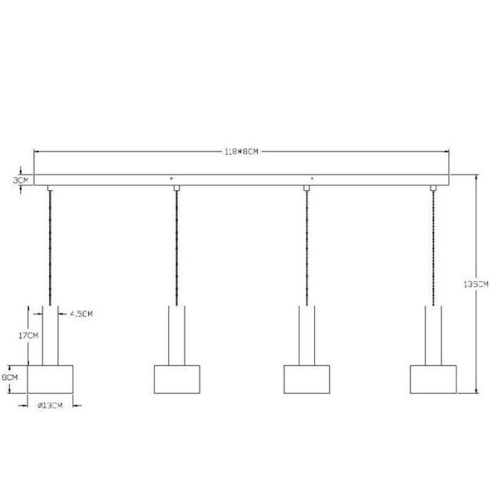 Retro hanglamp teun, Zwart en Nikkel