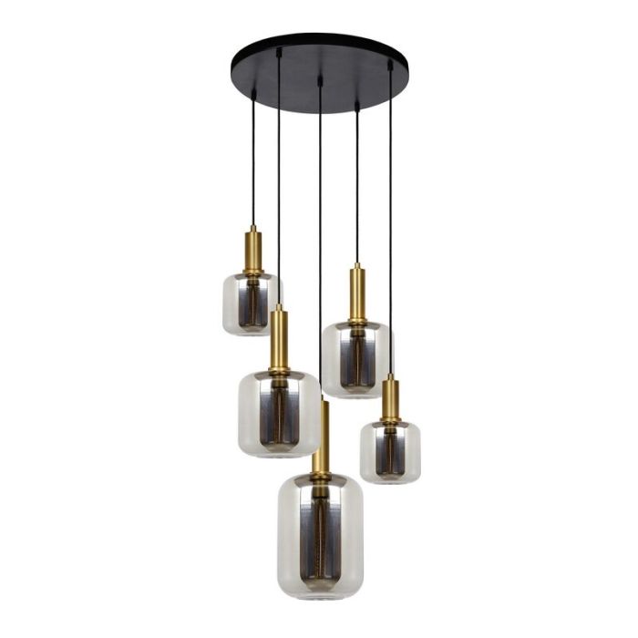 Grijze hanglamp Joanet, glas