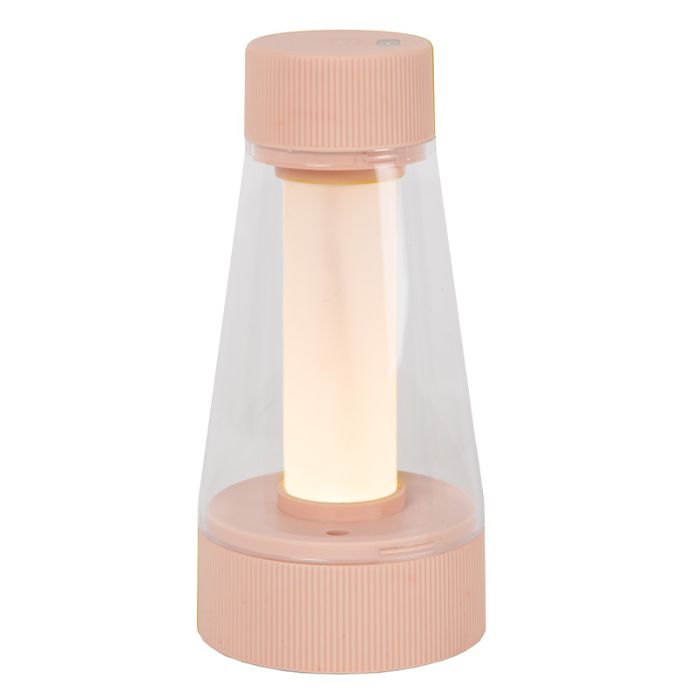 Roze oplaadbare buiten tafellamp modern, Lorali, 1,2W, 2700K LED, IP44, met touchdimmer