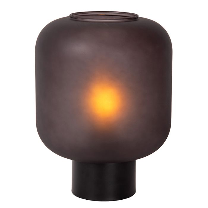 Zwarte tafellamp modern, Eloise, met schakelaar