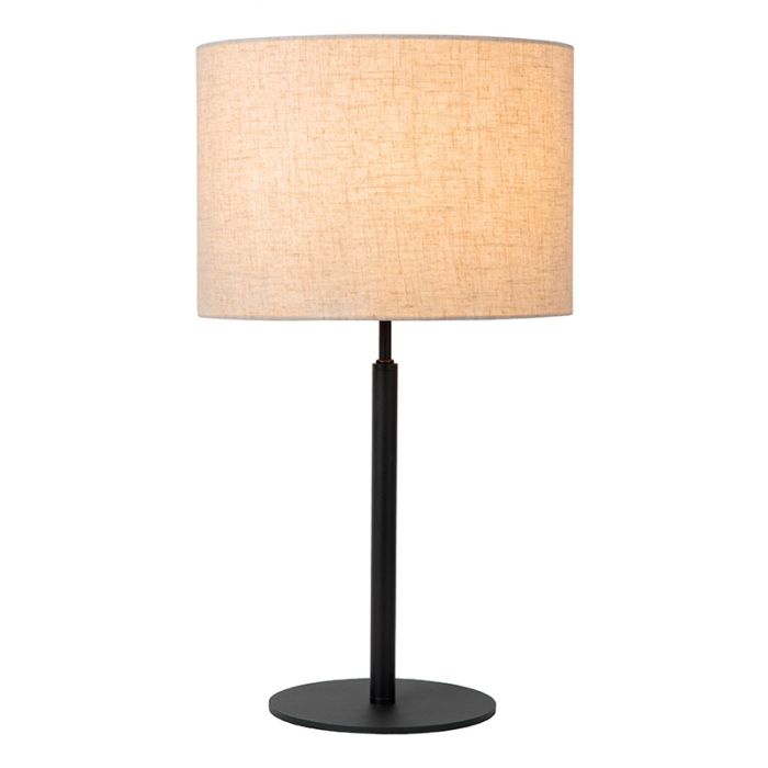 Beige tafellamp landelijk, Maya, met schakelaar