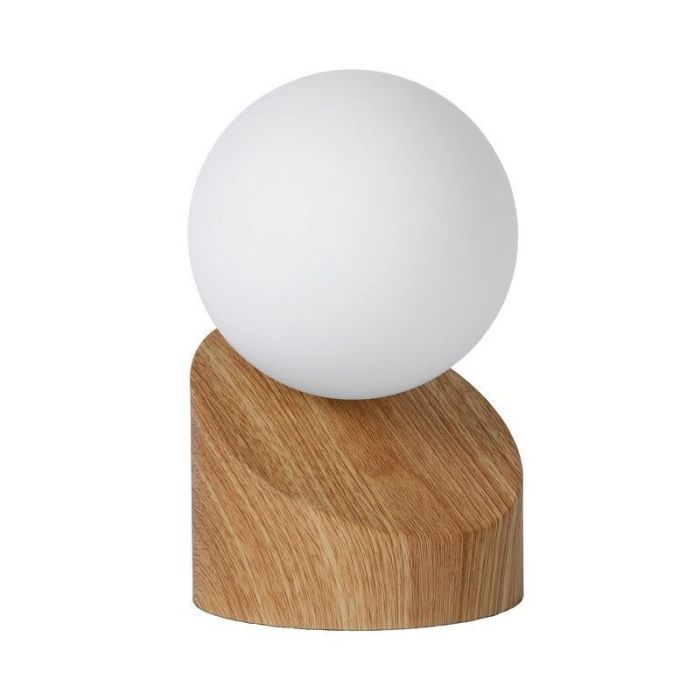 Licht hout tafellamp Len, Rond