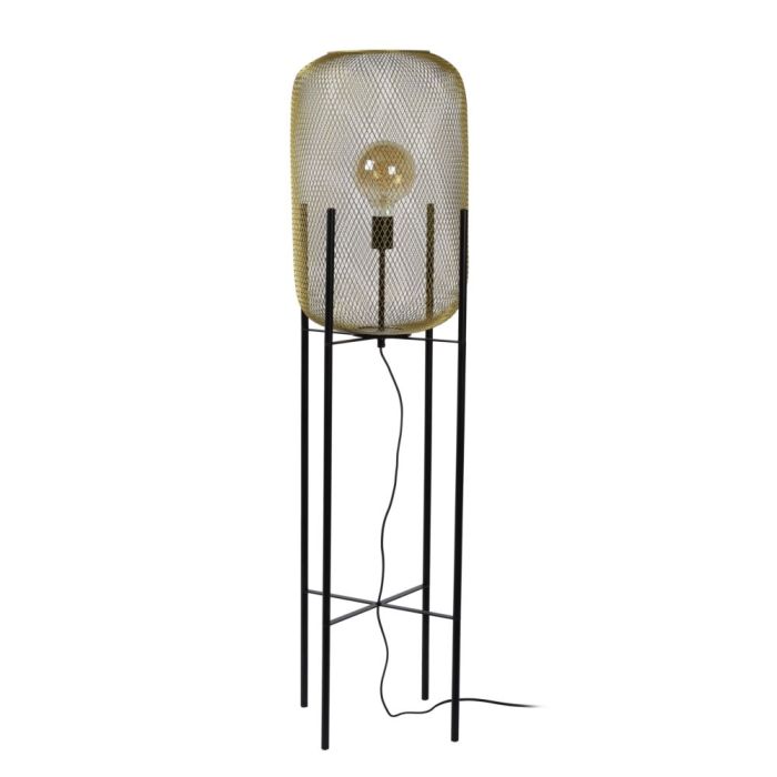 Gouden vloerlamp Mesh, staal