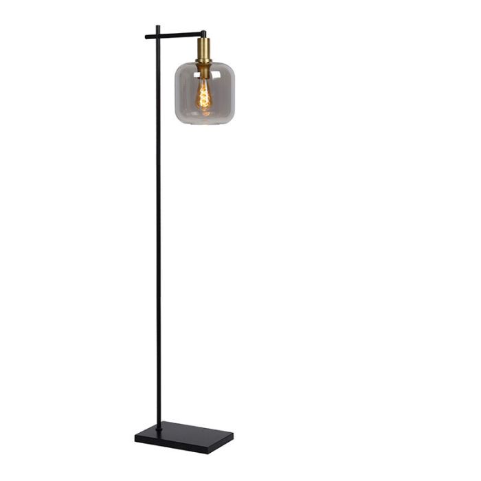 Grijze moderne vloerlamp, Joanet, glas