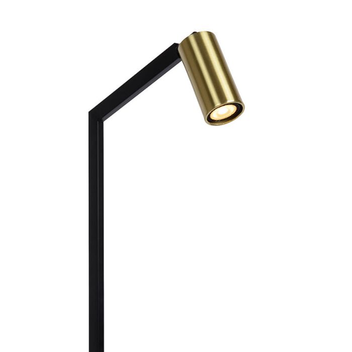 Zwarte vloerlamp modern, Sybil, met schakelaar