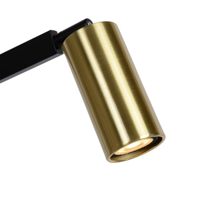 Zwarte vloerlamp modern, Sybil, met schakelaar