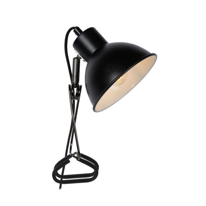 Zwarte klemlamp Moys, staal