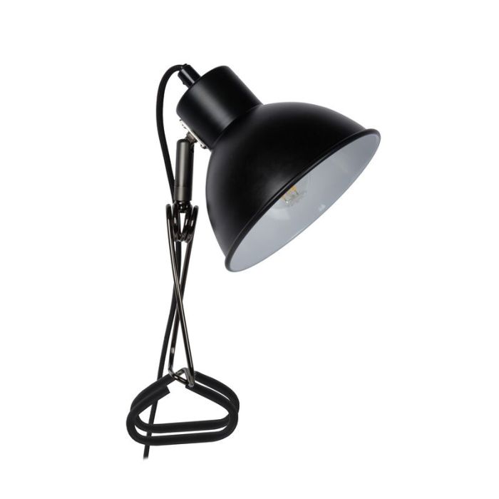 Zwarte klemlamp Moys, staal