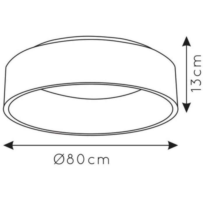 Witte plafonnière modern, Talowe, 80W, 3000K LED