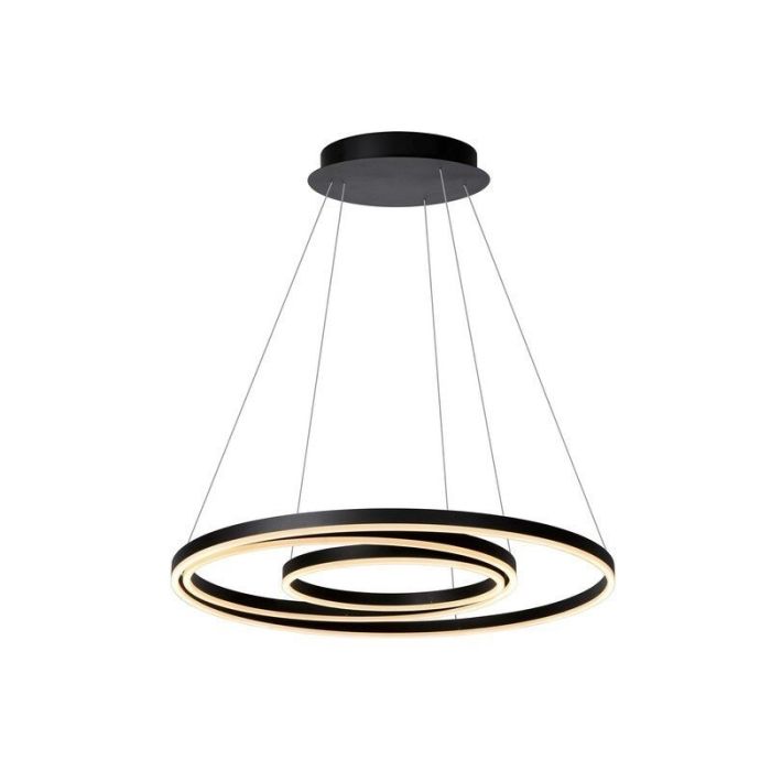 Zwarte hanglamp modern, Triniti, 32W, 3000K LED
