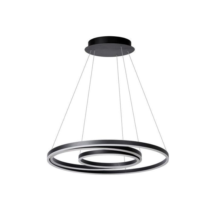 Zwarte hanglamp modern, Triniti, 32W, 3000K LED