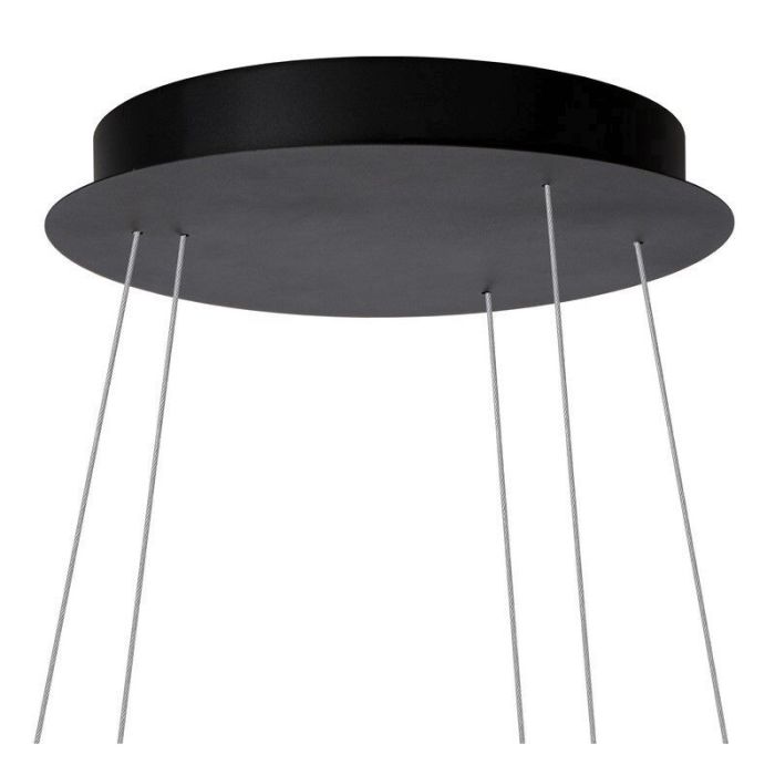 Zwarte hanglamp modern, Triniti, 32W, 3000K LED