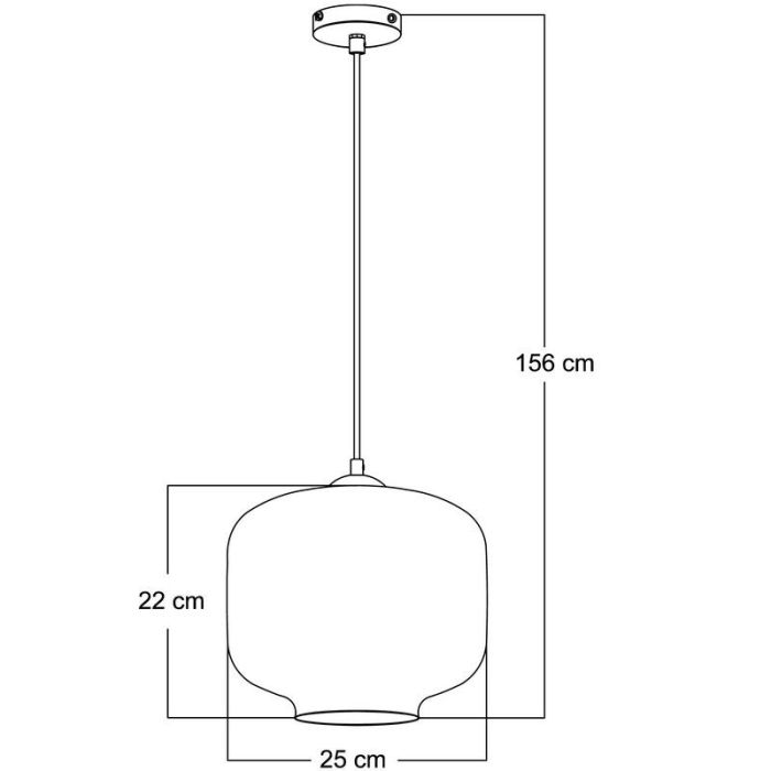 Moderne hanglamp Medine, Zwart