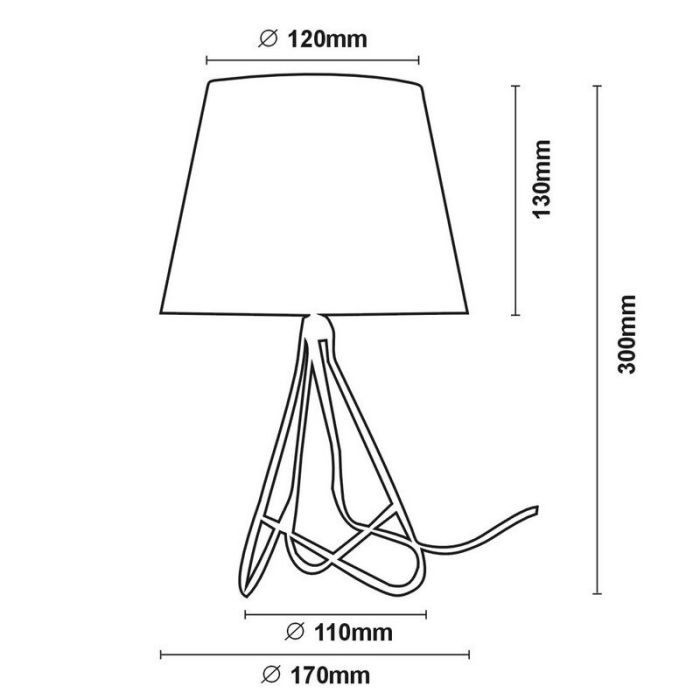 Moderne tafellamp Gitta, Chroom