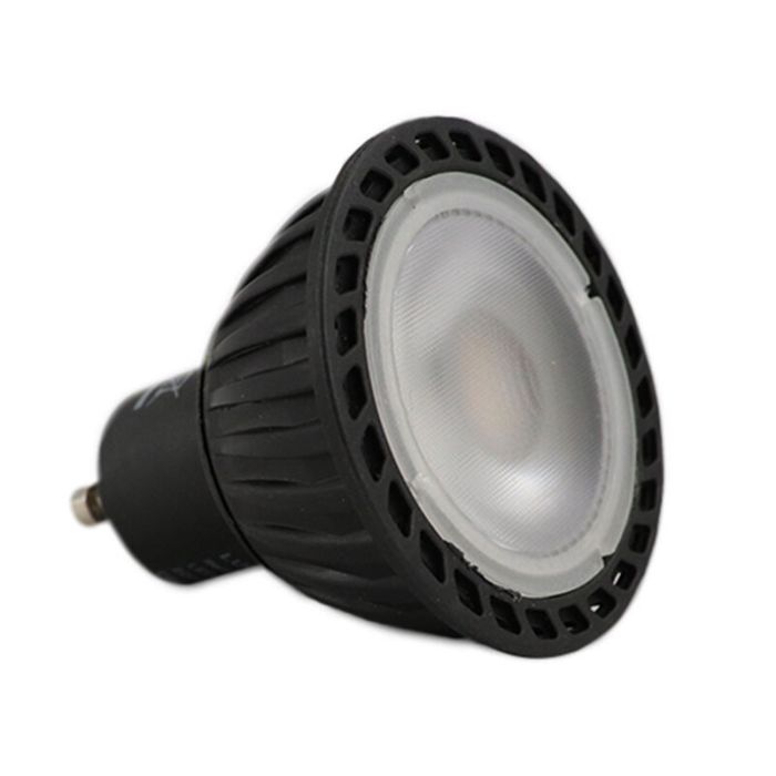 Dimbare Lucide GU10 LED lamp, Jordan, zwart, 5W, dim to warm