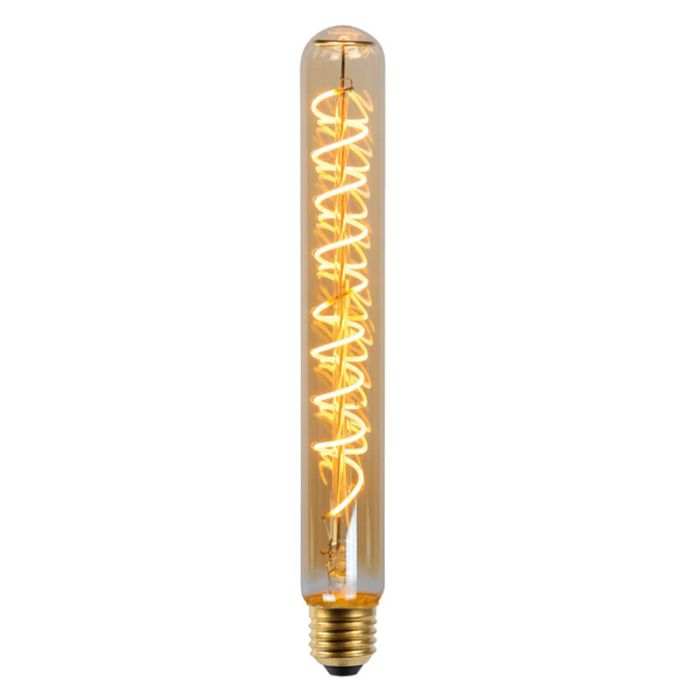 Dimbare amberkleurige E27 buislamp, 5w 2200K, 25cm hoog