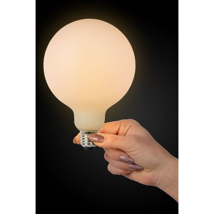 3 stap dimbare E27 LED lamp, G125, 8W, 2700k