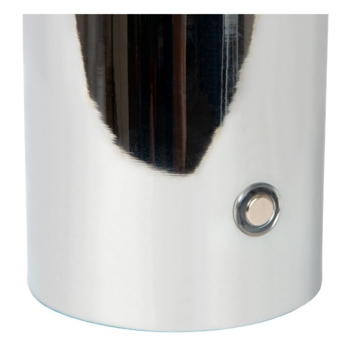 Chromen oplaadbare tafellamp modern, Vivo, met touchdimmer