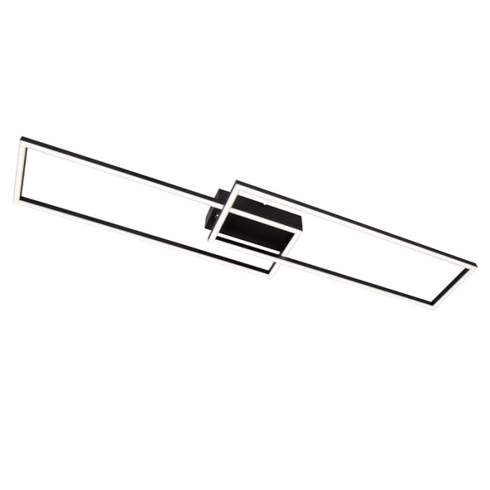 Zwarte plafonnière modern, Arianne, 23W, white switch LED