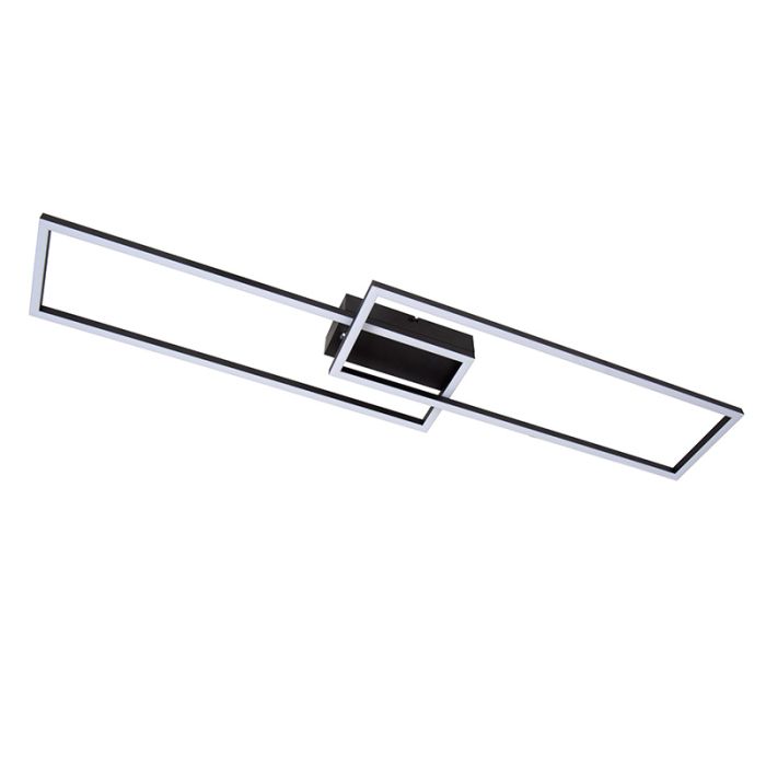 Zwarte plafonnière modern, Arianne, 23W, white switch LED