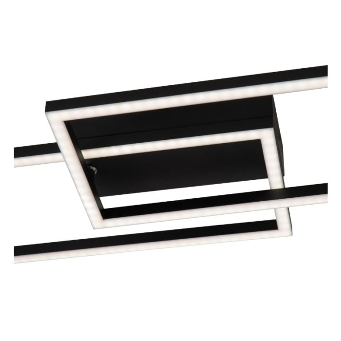 Zwarte plafonnière modern, Arianne, 23W, white switch LED