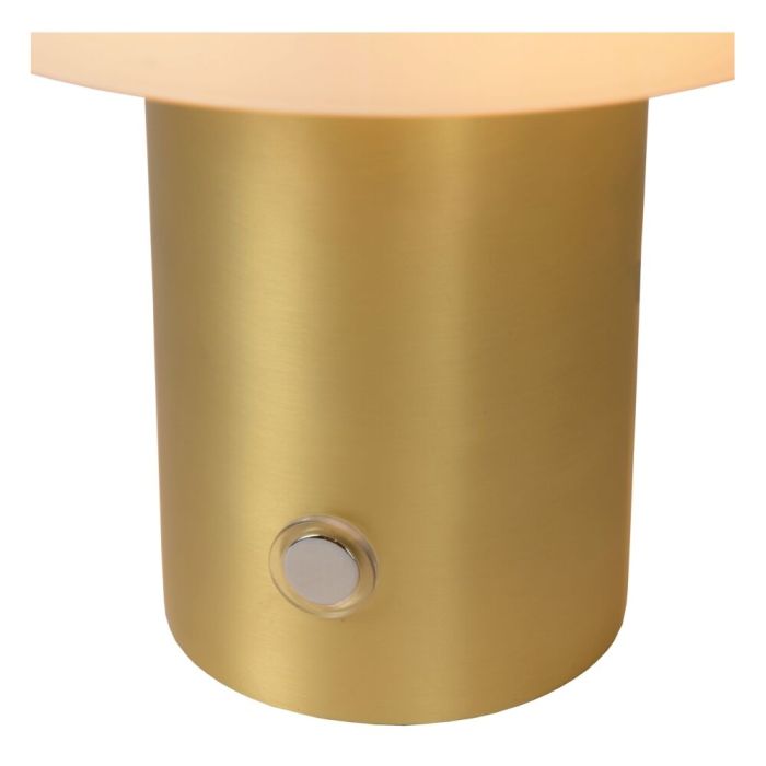 Gouden tafellamp Timon, glas
