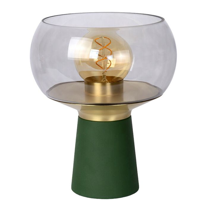 Groene tafellamp retro, Farris, met schakelaar