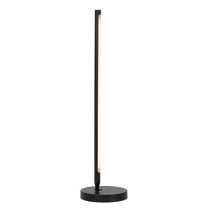 Zwarte tafellamp modern, Finan, 9W, 2700K LED, met touchdimmer