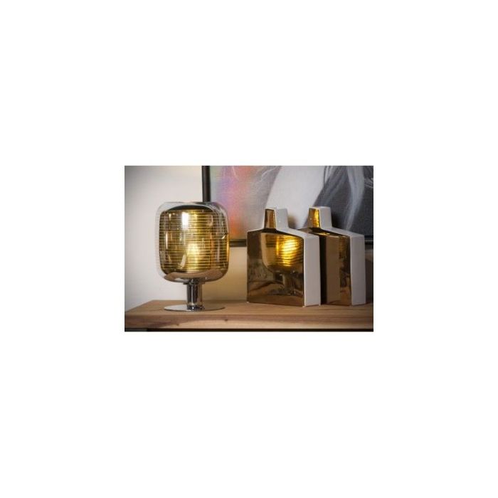 Moderne tafellamp Eryn, Chroom en Goud