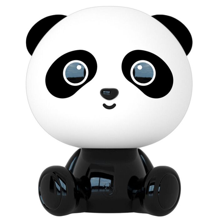 Zwarte kinderkamer tafellamp, Dodo Panda, 3W, 4000K LED