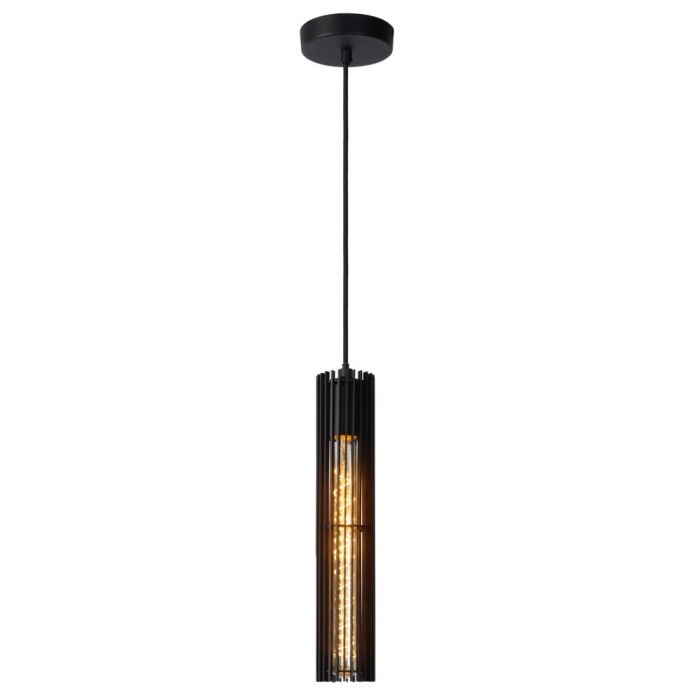 Zwarte hanglamp Lionel, metaal