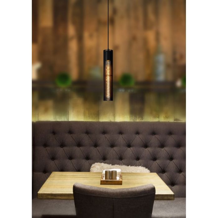 Zwarte hanglamp Lionel, metaal