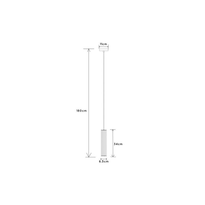 Zwarte hanglamp Lionel, metaal
