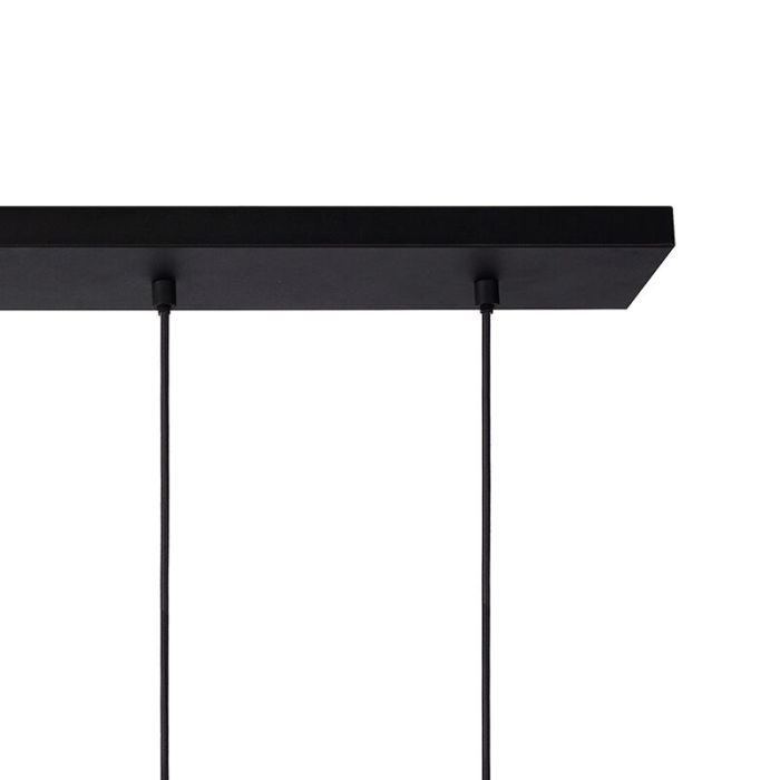 Zwarte moderne hanglamp, Lionel, metaal