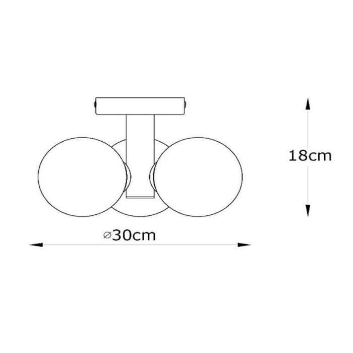 Gouden badkamer plafondlamp modern, Trudy, IP44