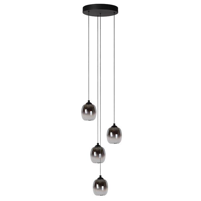 Grijze hanglamp rookglas, Tamino, 5,2W, 3000K LED
