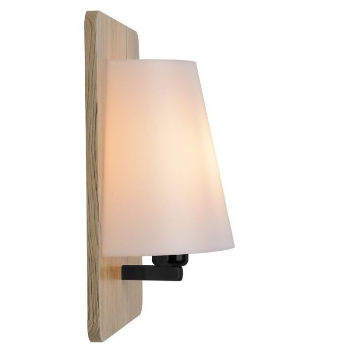 Licht hout wandlamp Idaho, Rechthoek