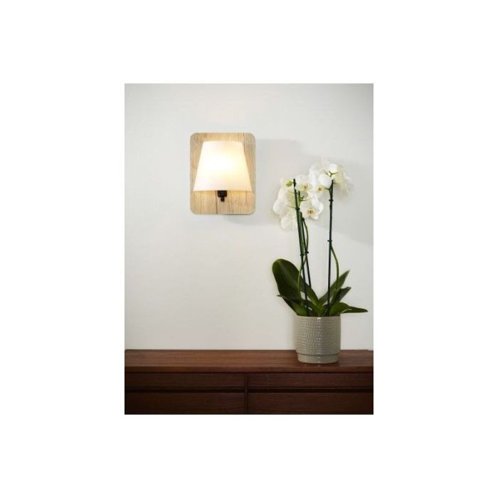 Licht hout wandlamp Idaho, Rechthoek