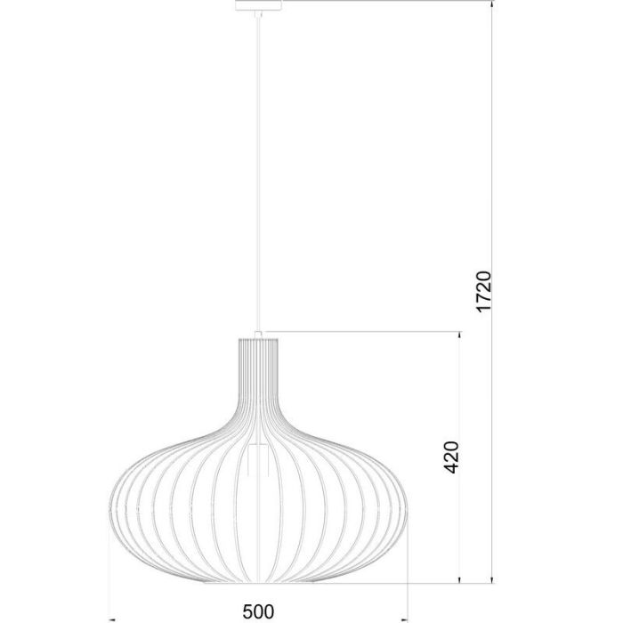 Retro hanglamp Manuela, Zwart