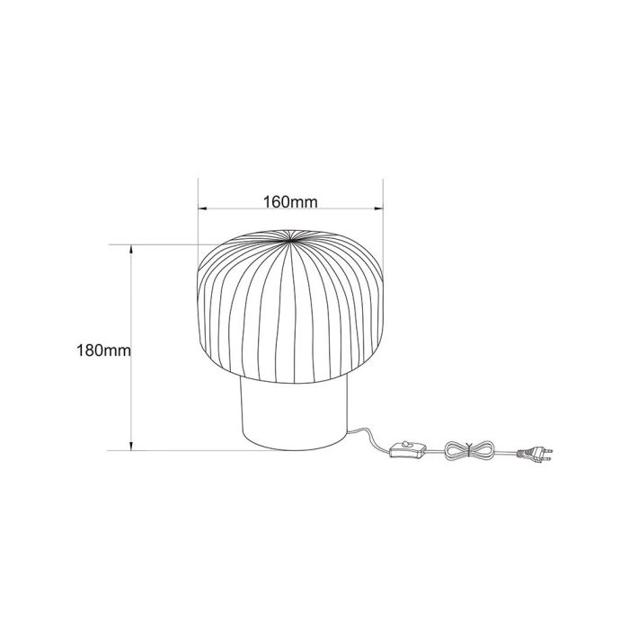 Gouden tafellamp Jany, glas