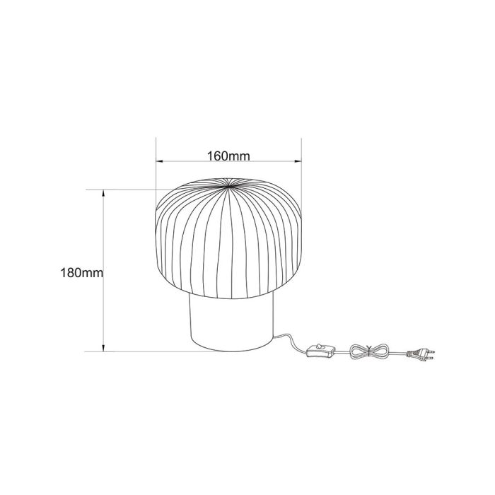 Zwarte tafellamp Jany, glas