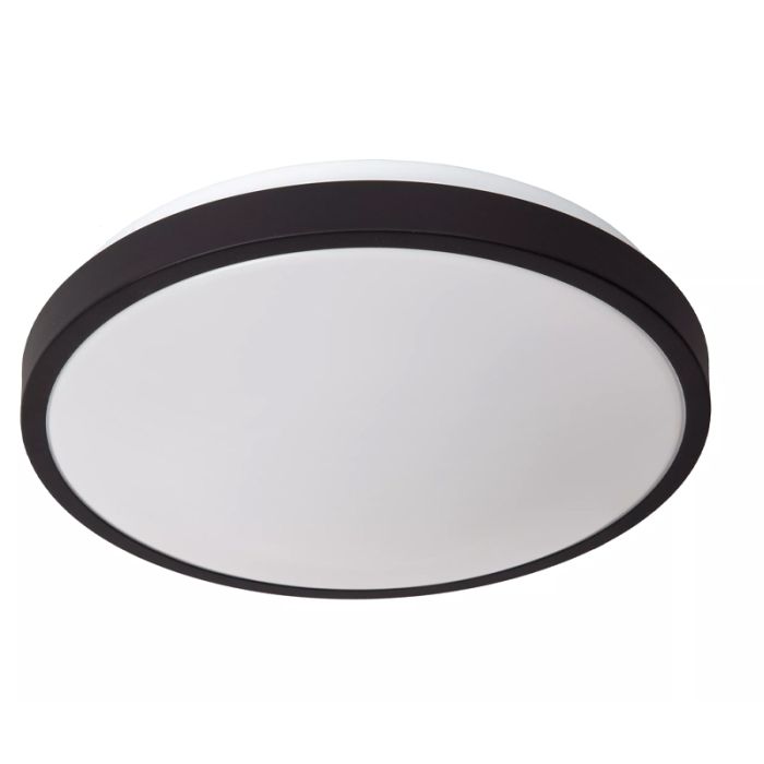 Zwarte badkamer plafondlamp modern, Dasher, 18W, 2700K LED, IP44
