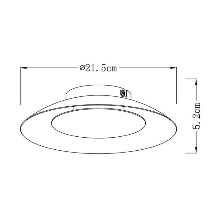 Gouden plafonnière modern, Foskal, 6W, 2700K LED