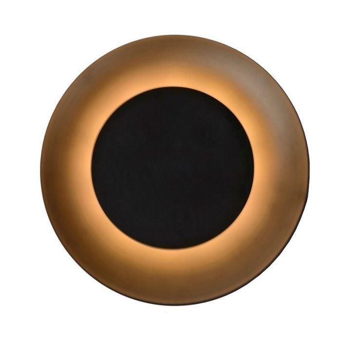 Zwarte plafonniere Foskal, Rond